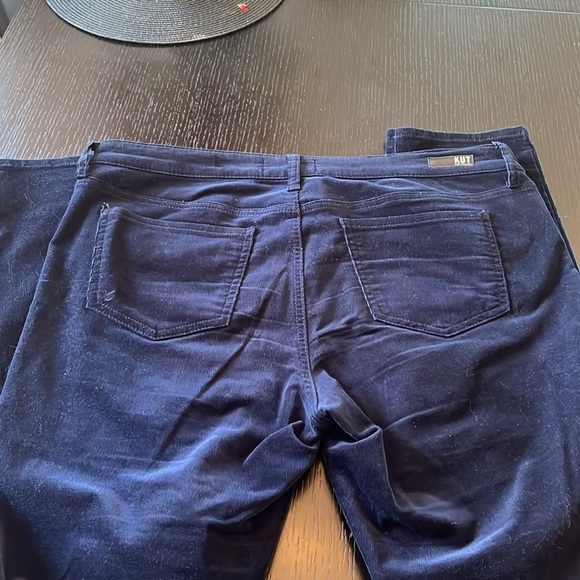 Kut from the Kloth Diana Corduroy Skinny Pants Royal Blue Size 16 - Picture 8 of 10